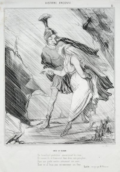 Historia starożytna (tablica 15): Eneasz i Dydo autorstwa Honoré Daumier