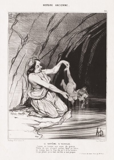 Historia starożytna: Pl. 22, Chrzest Achillesa autorstwa Honoré Daumier