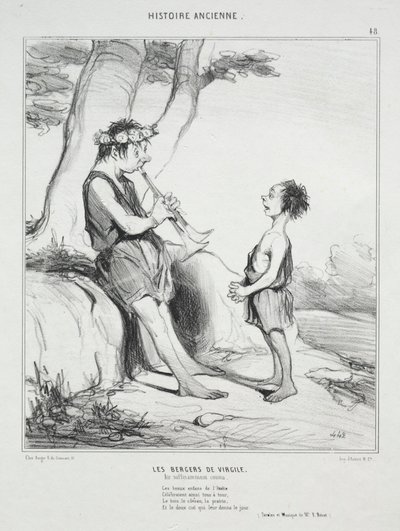 Historia starożytna, płyta 48: Pasterze Wergiliusza autorstwa Honoré Daumier