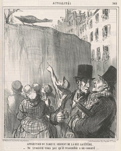 Wygląd ... węża z rue Lacépède autorstwa Honoré Daumier