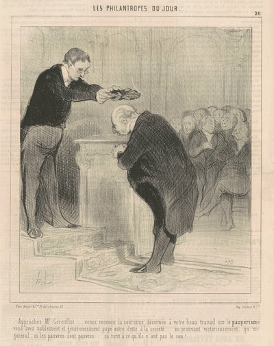 Podejdź do pana Gérenflota ... przyjdź i odbierz ... autorstwa Honoré Daumier