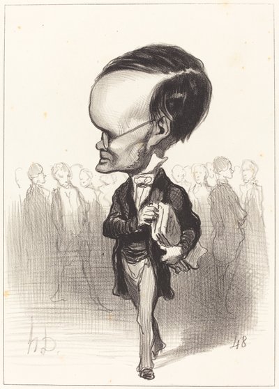 Ramię. Jacques Lherbette autorstwa Honoré Daumier