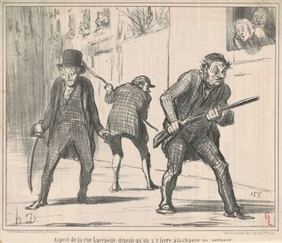 Aspekt rue Lacepède ... autorstwa Honoré Daumier