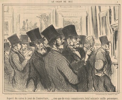 Wygląd salonu w dniu otwarcia... autorstwa Honoré Daumier