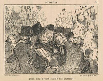 Wygląd bulwarów podczas kiermaszu ciekawostek autorstwa Honoré Daumier