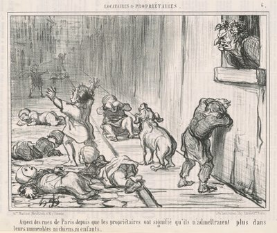 Wygląd ulic Paryża od ... autorstwa Honoré Daumier