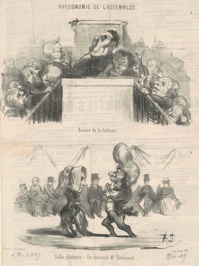 Atak na trybunę autorstwa Honoré Daumier