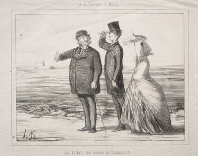 W Varenne-Saint-Maur: Oto! Oto mój dom na wsi!, 1862. autorstwa Honoré Daumier