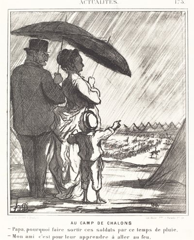 Na Camp de Chalons autorstwa Honoré Daumier