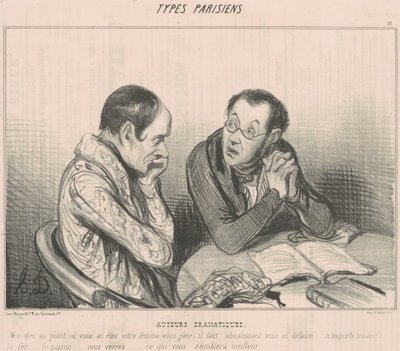 dramaturgów autorstwa Honoré Daumier