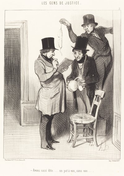 Schwytaliśmy dito... dzbanek na wodę, bez wody autorstwa Honoré Daumier