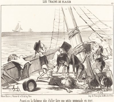 Po niefortunnym pomyśle wypłynięcia... na morze autorstwa Honoré Daumier
