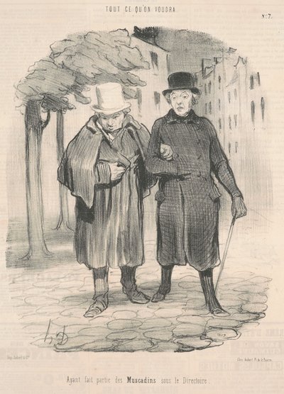 Będąc częścią muskadyn pod zarządem autorstwa Honoré Daumier