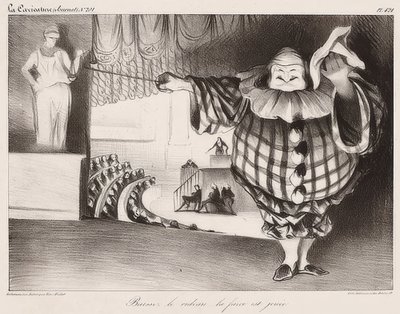 Opuść kurtynę, grana jest farsa / Senkt den Vorhang, die Posse ist (też: La Caricature no. 201, 11.09.1834). 1834 autorstwa Honoré Daumier