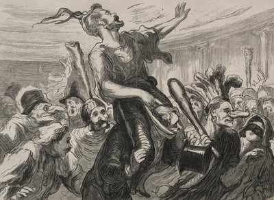 Bal w Operze: niech żyją flambarci. autorstwa Honoré Daumier