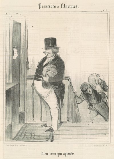 Witaj kto przynosi autorstwa Honoré Daumier