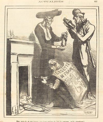 Bardzo zdenerwowany, że nie znalazłem... korony... autorstwa Honoré Daumier