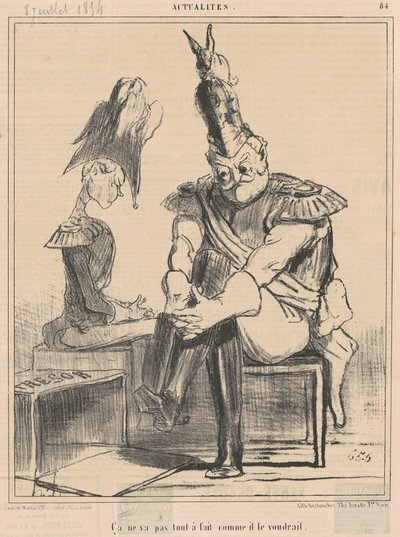 Nie idzie... tak jak by chciał autorstwa Honoré Daumier