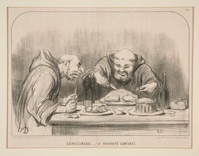 Kapucynada: - Zadowolone ubóstwo, nr 88 aktualnych autorstwa Honoré Daumier