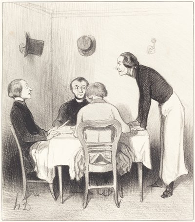 marchewka w restauracji autorstwa Honoré Daumier