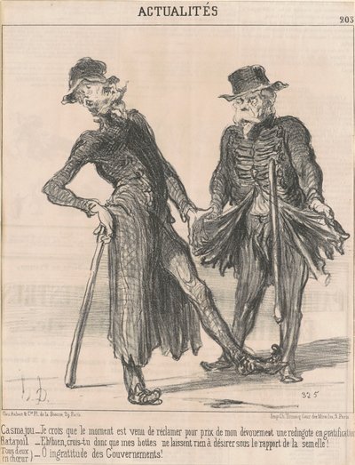 Casmajou - Ratapoil (oba w refrenie) autorstwa Honoré Daumier
