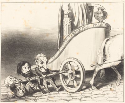Ten rydwan zawsze będzie działał... autorstwa Honoré Daumier
