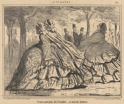 Nie są już kobietami, są balonami autorstwa Honoré Daumier