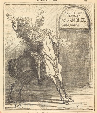 Ten biedny Ludwik XIV nie wierząc własnym oczom autorstwa Honoré Daumier