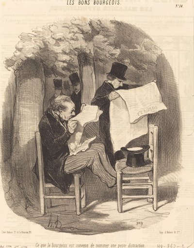 To, co burżua zgodziła się nazwać... odwróceniem uwagi autorstwa Honoré Daumier