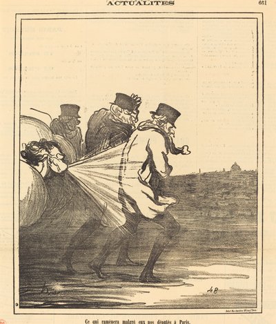 Co sprowadzi... naszych posłów z powrotem do Paryża autorstwa Honoré Daumier
