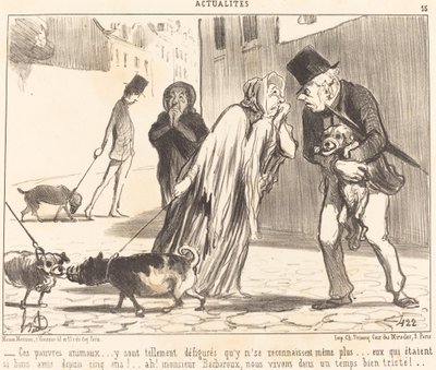 Te biedne zwierzęta... już się nie rozpoznają... autorstwa Honoré Daumier