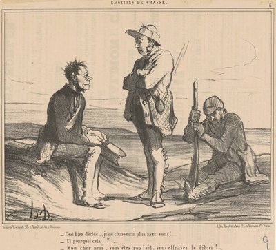 Zdecydowano... nie będę już z tobą polować! ... autorstwa Honoré Daumier