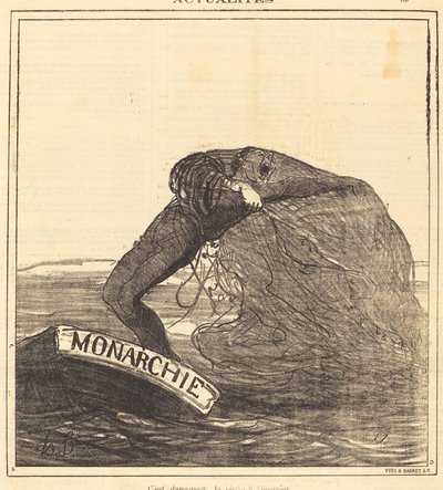 To niebezpieczne, łowienie sieciami zarzucanymi autorstwa Honoré Daumier