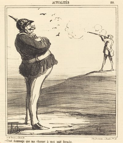 Szkoda, że ​​moje polowanie na mnie jest zamknięte autorstwa Honoré Daumier