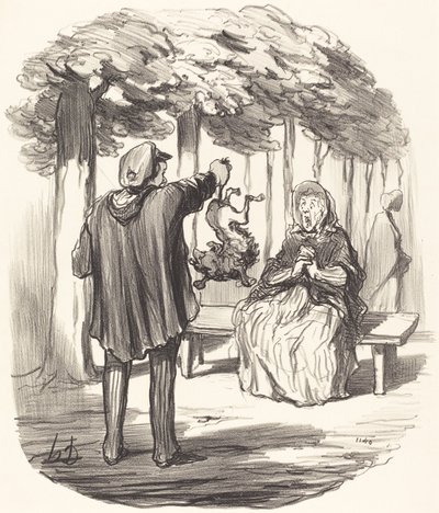 Jesteś tam? autorstwa Honoré Daumier
