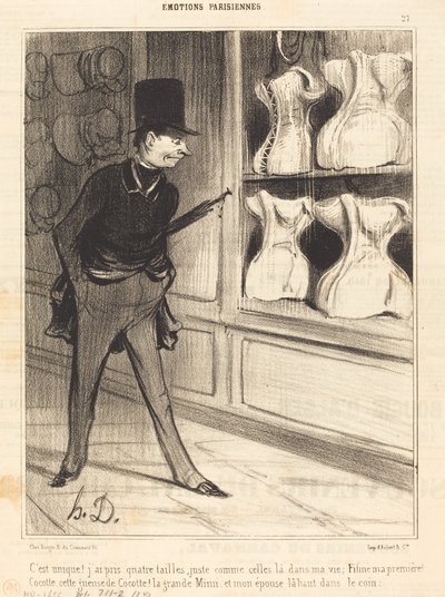 Jest wyjątkowy! Wziąłem cztery rozmiary... autorstwa Honoré Daumier