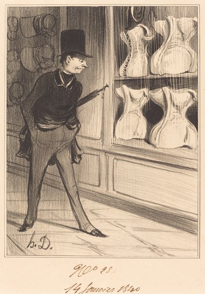 Jest wyjątkowy! Wziąłem cztery rozmiary... autorstwa Honoré Daumier