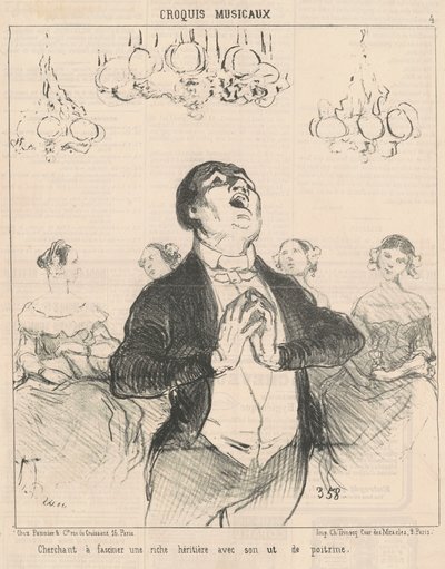 Chcąc zafascynować bogatego... autorstwa Honoré Daumier