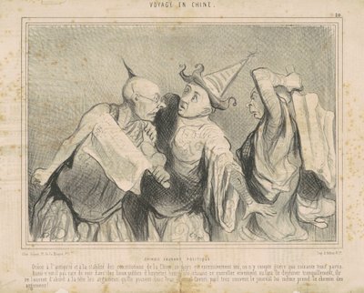 Chińska polityka na czacie autorstwa Honoré Daumier