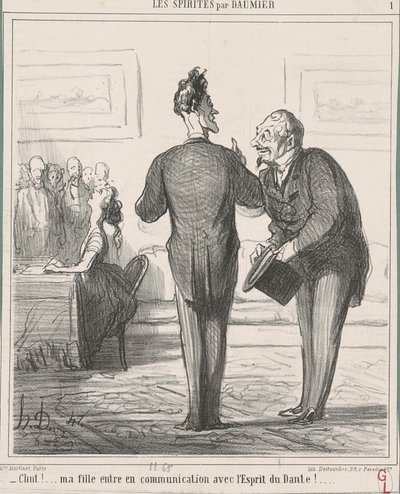 Cicho...! Moja córka komunikuje się... autorstwa Honoré Daumier