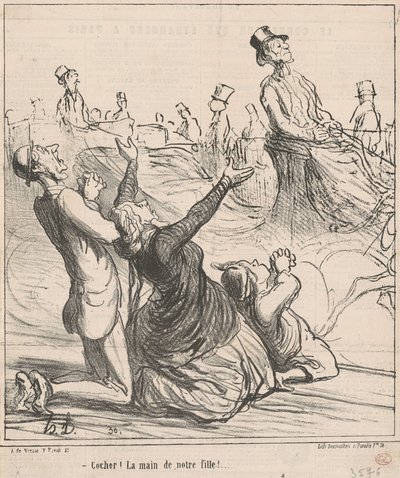 Sprawdzać! Ręka naszej córki! autorstwa Honoré Daumier