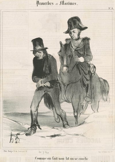 Gdy ścielimy nasze łóżko, kładziemy się autorstwa Honoré Daumier