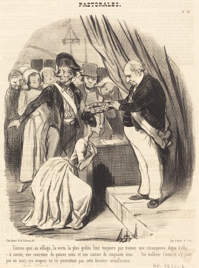 Jak co w wiosce najbardziej ospowatej cnoty... autorstwa Honoré Daumier