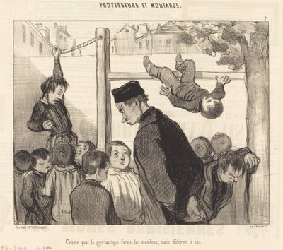 Jak gimnastyka trenuje kończyny... autorstwa Honoré Daumier