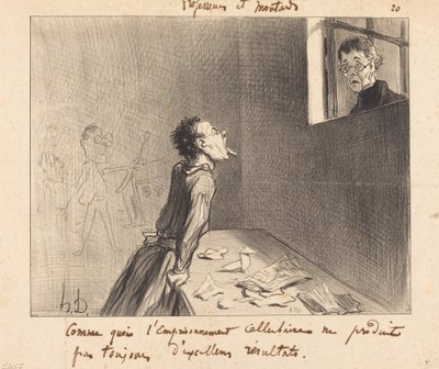 Podobnie jak w komórce uwięzienia... autorstwa Honoré Daumier