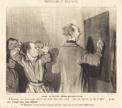 Jak zostać wielkim matematykiem autorstwa Honoré Daumier