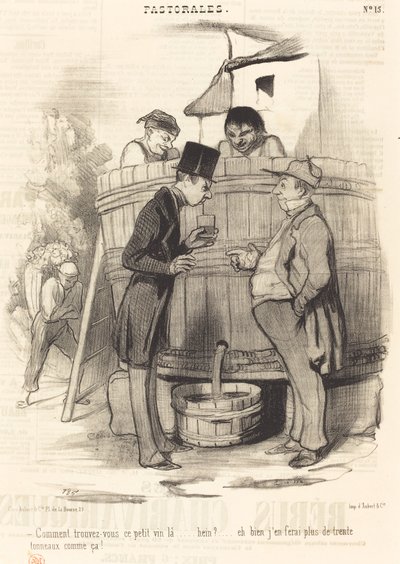Jak znaleźć to małe wino... autorstwa Honoré Daumier