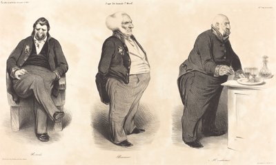 Hrabia Portalis - Książę Bassano - Hrabia Montlosier autorstwa Honoré Daumier