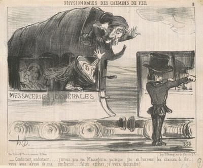 Kierowca... Zabrałem twoich kurierów... autorstwa Honoré Daumier