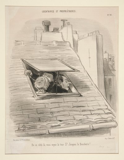 Z tej strony widać wieżę St. Jacques la Boucherie! autorstwa Honoré Daumier